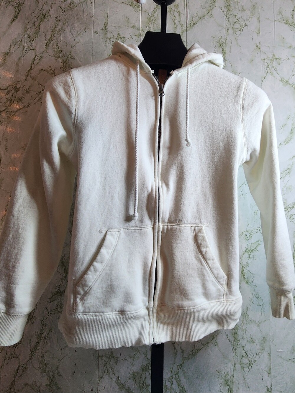 OLD NAVY White Zip Hoodie